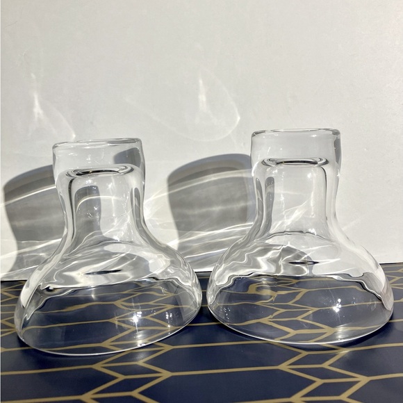 MCM Heavy Mushroom Shaped Cocktail Margarita Set Of 2 Vintage Mid Mod Glasses - Picture 4 of 14